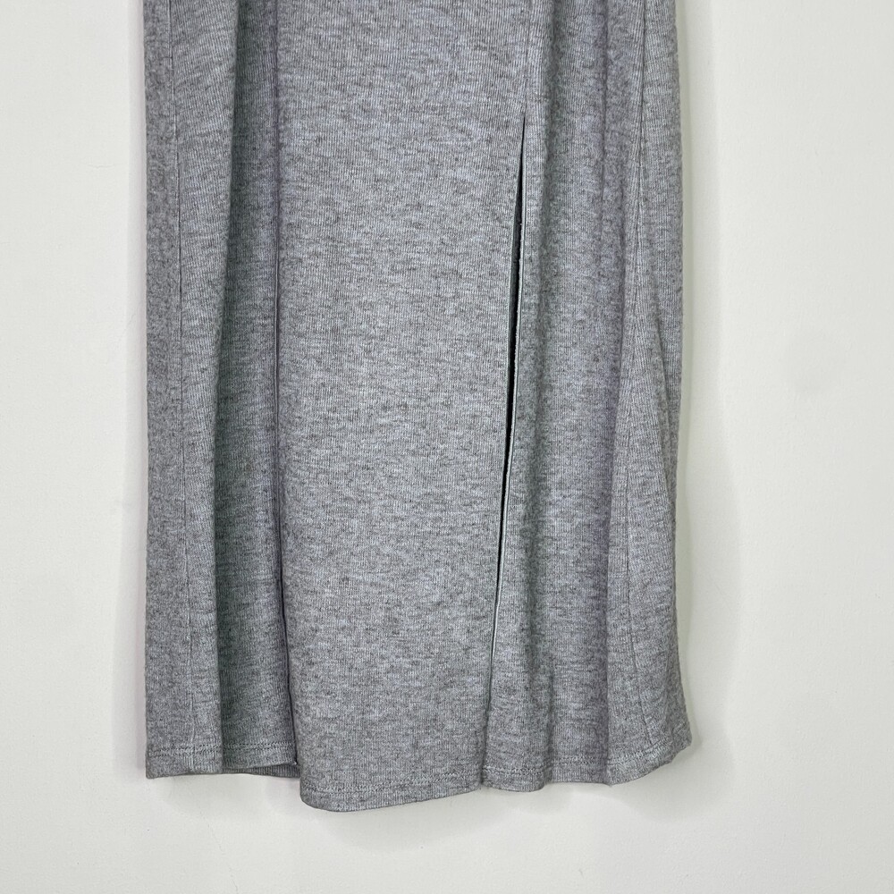 Zara Double Front Slit Wool Blend Ribbed Midi Skirt Women's Size Small - Picture 6 of 8